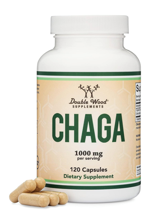 Double Wood Chaga Mushrooms 120 Capsules  1,000mg.Abd Menşei
