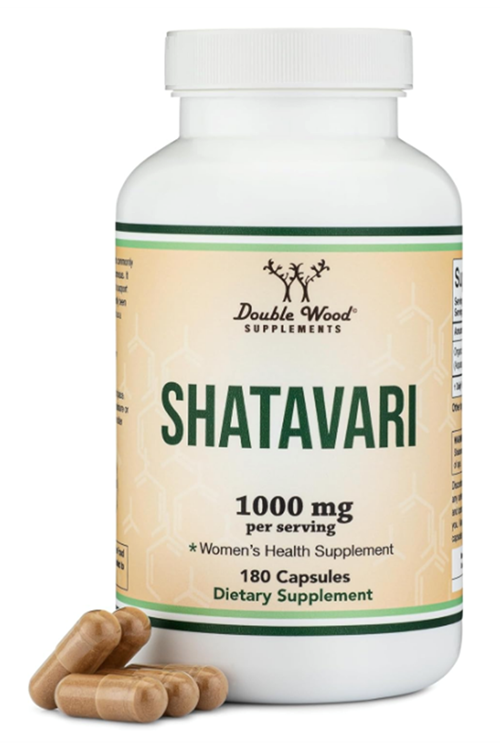Double Wood Shatavari  1,000mg Organic Shatavari  180 Capsules.Abd Menşei
