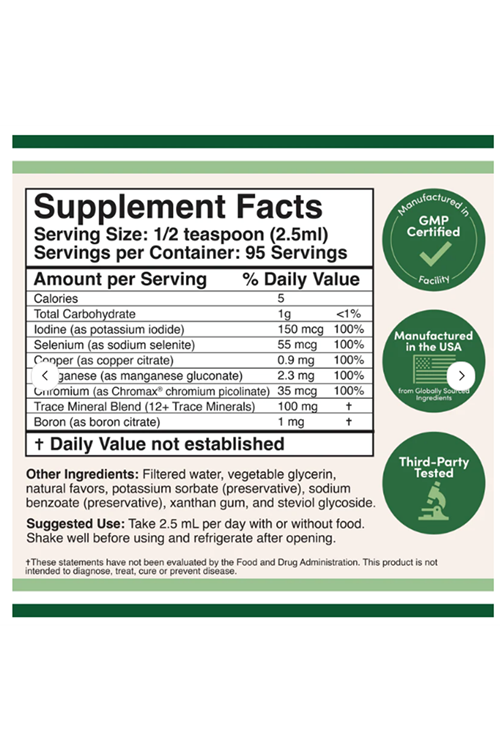 Double Wood  Trace Mineral Supplement 236ml 95 Servis. Abd Menşei