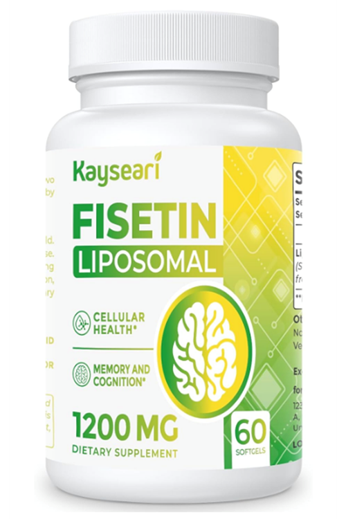 Kaysearı Lıposomal Fisetin 1200mg Antioxidants Immunity Health Aging Cognitive Support 60 Capsul.Made ın Usa.