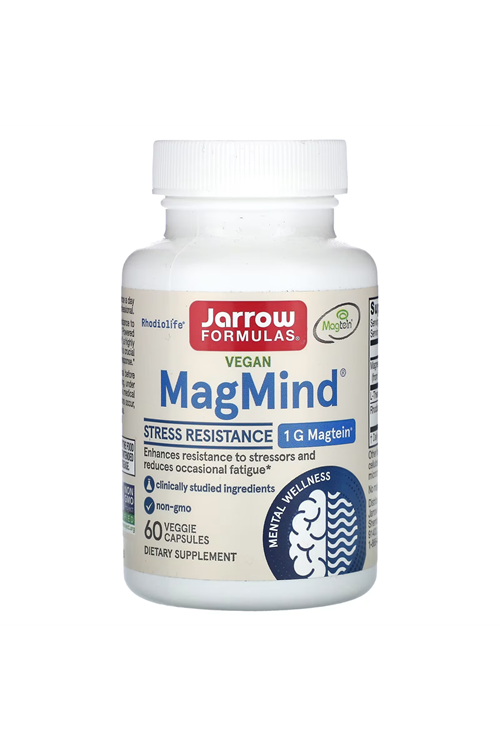 Jarrow Formulas, Vegan MagMind, Stress Resistance, 60 Veggie Capsules