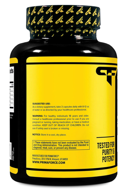 Primaforce Nitric Oxide Booster (2,250mg, 120 Capsules) Abd Menşei.