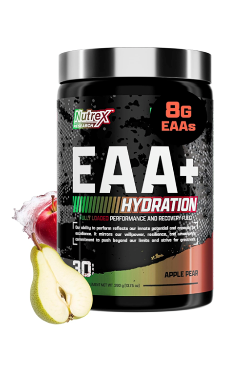 Nutrex Research EAA Hydration  EAAs + BCAA Powder  Muscle Recovery, Strength, Muscle Building, Endurance  8G Essential Amino Acids + Electrolytes  30 Servings