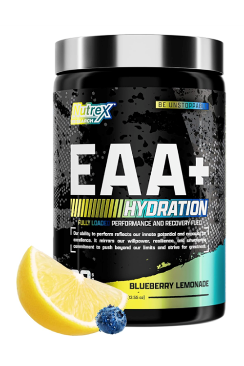 Nutrex Research EAA Hydration  EAAs + BCAA Powder  Muscle Recovery, Strength, Muscle Building, Endurance  8G Essential Amino Acids + Electrolytes  30 Servings