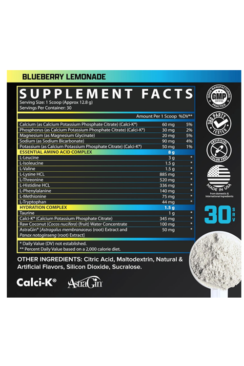 Nutrex Research EAA Hydration  EAAs + BCAA Powder  Muscle Recovery, Strength, Muscle Building, Endurance  8G Essential Amino Acids + Electrolytes  30 Servings