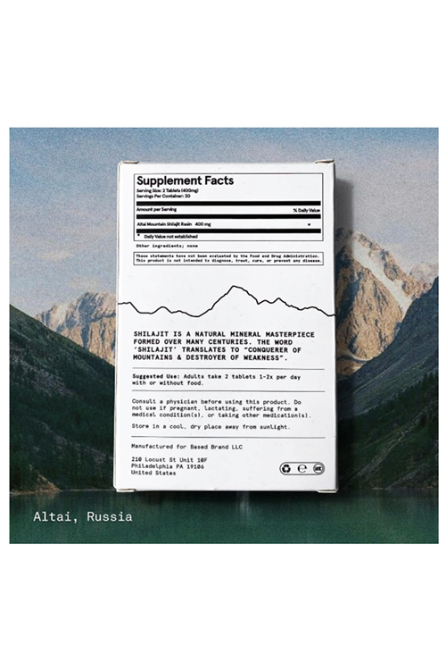 Based Shilajit Max Potency, Energy & Immune Support  Rich in Fulvic Acid and 85+ Trace Minerals, 60 Tablets.Abd Menşei.