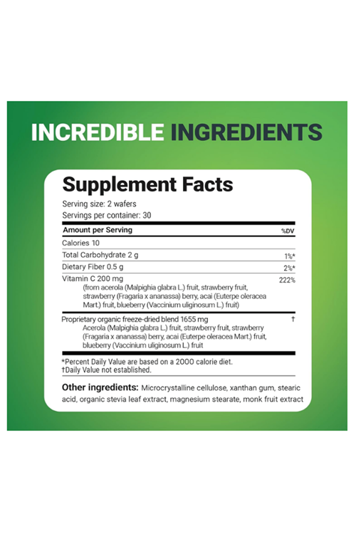 Dr. Berg  Chewable Vitamin C Complex - Made with Organic Berries - 60 Chewable Delicious Wafers.Abd Menşei.54.