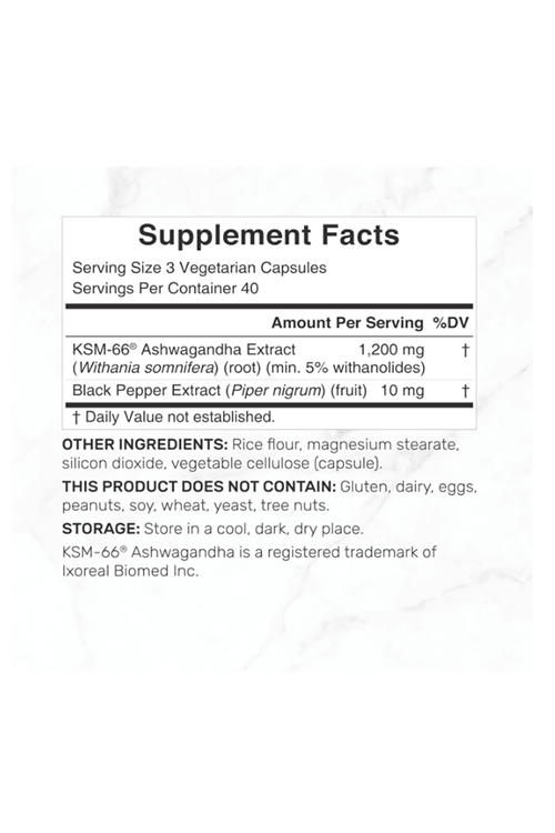 DEAL SUPPLEMENT  KSM-66  1200mg with Black Pepper, 120 Veggie Capsules.Abd Menşei.50.