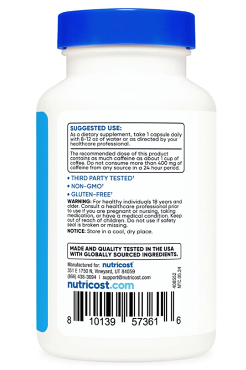 Nutricost Energy Complex 120 Capsules,.Abd Menşei