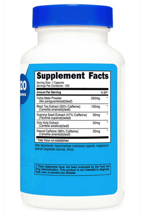 Nutricost Energy Complex 120 Capsules,.Abd Menşei