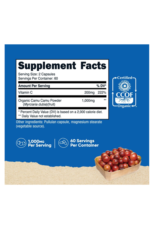 Nutricost Camu Camu 1000mg, 120 Capsules.Abd Menşei