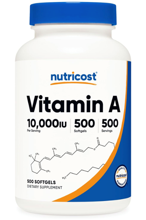 Nutricost Vitamin A  10,000 IU, 500 Softgel Capsules.Abd Menşei.42.