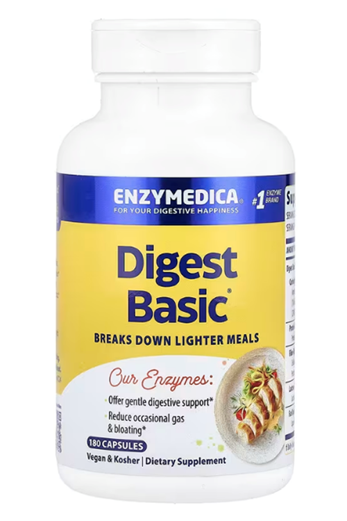 Enzymedica, Digest Basic®, 180 Capsules.Abd Menşei.