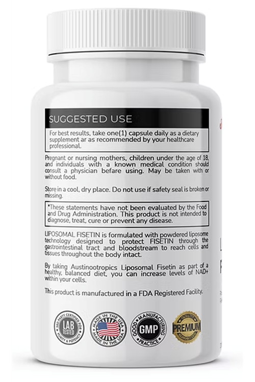 Austinootropics  Lıposomal Fısetın 150mg  90 Veg Capsul.Abd Menşei