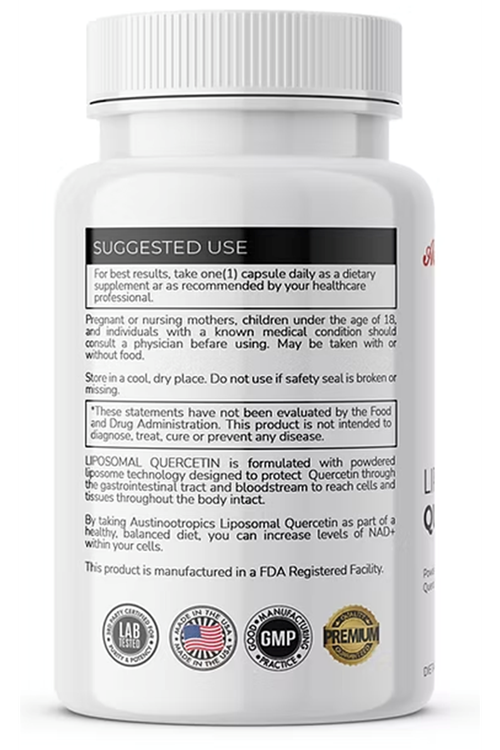 Austinootropics  Liposomal Quercetin  150mg  90 Veg Capsul.Abd Menşei