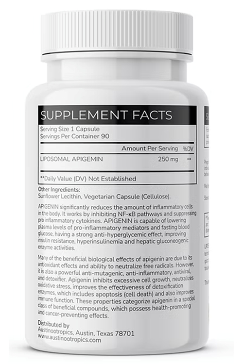 Austinootropics  Liposomal Apigenin  250mg  90 Veg Capsul.Abd Menşei