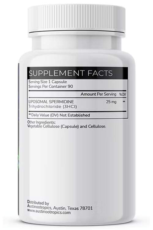 Austinootropics  Liposomal Spermidine  1 Capsul  150mg  90 Veg Capsul.Abd Menşei.85.