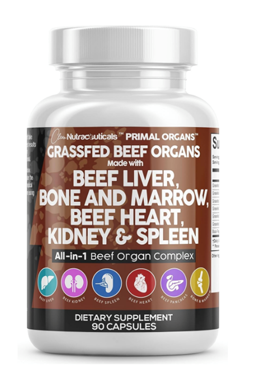Clean Nutraceuticals Grass Fed Beef Liver Complex 90 Capsules.Abd Menşei.57.