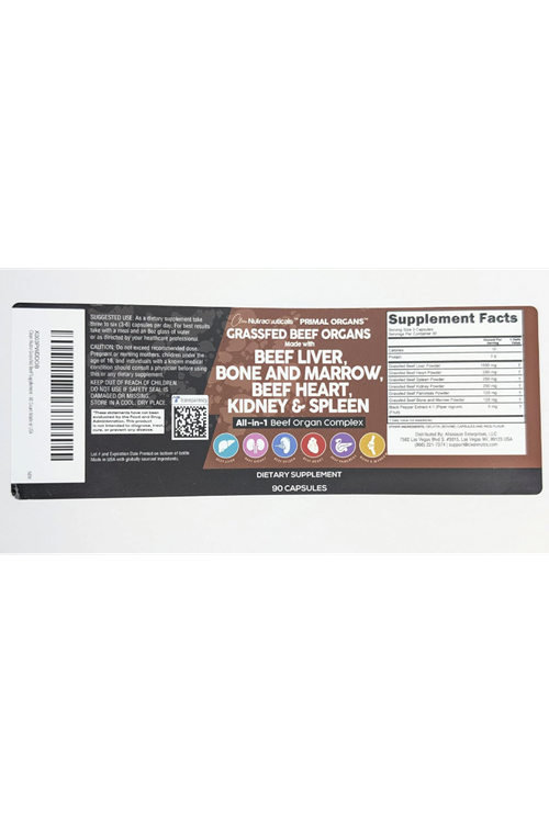 Clean Nutraceuticals Grass Fed Beef Liver Complex 90 Capsules.Abd Menşei.57.