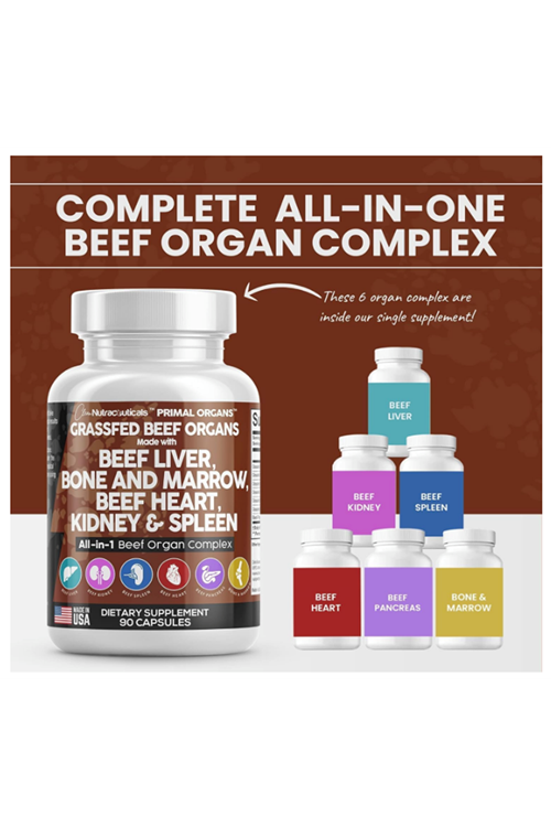 Clean Nutraceuticals Grass Fed Beef Liver Complex 90 Capsules.Abd Menşei.57.
