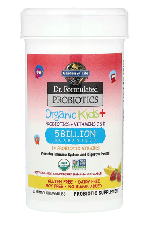 Garden of Life, Dr. Formulated Probiotics, Organic Kids + Tasty  30 Yummy Chewables.