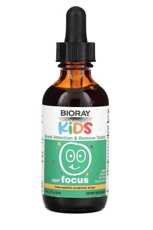 Bioray Kids NDF Focus Naturopathic Probiotic Drops, Citrus, 2 fl oz (60 ml).Abd Menşei.TR0034
