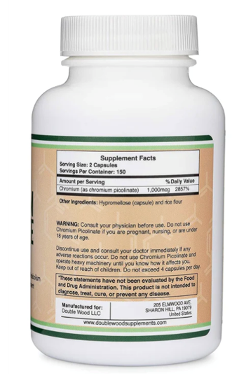 Double Wood Chromium Picolinate (Özelsporcugıdaların'dan !!) 1000mcg 300 Capsul.Abd Menşei.