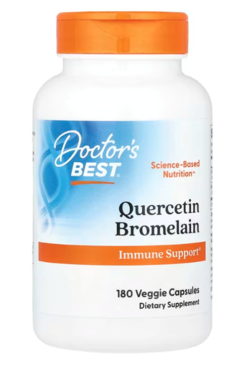 Doctor's Best, Quercetin Bromelain, 180 Veggie Capsules.055