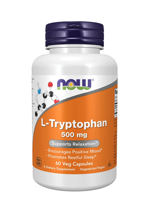 NOW Sports L-Tryptophan  500 mg  60 Veg Capsul (EXP:07.2025) .Abd Menşei 4134