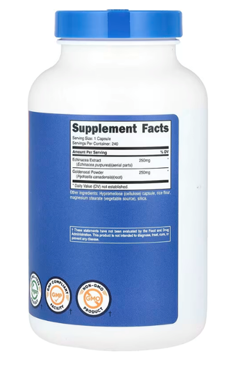Nutricost Echinacea & Goldenseal Root, 500mg, 240 Capsules