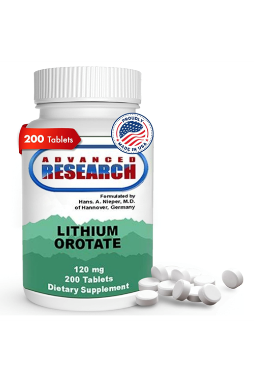 Advanced Research Dr. Hans Nieper Lithium Orotate 5mg, 200 Tablet.Abd Menşei.