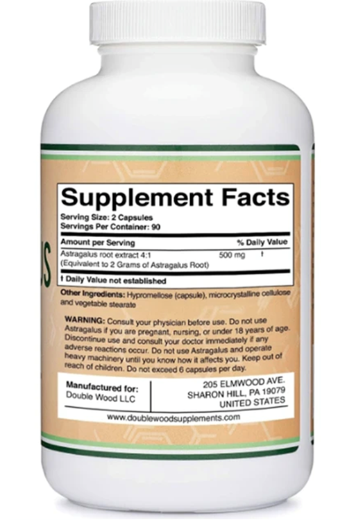 Double Wood İMMUNE BooSting AstraGalus 500mg x 180 Capsul.Abd Menşei.0034