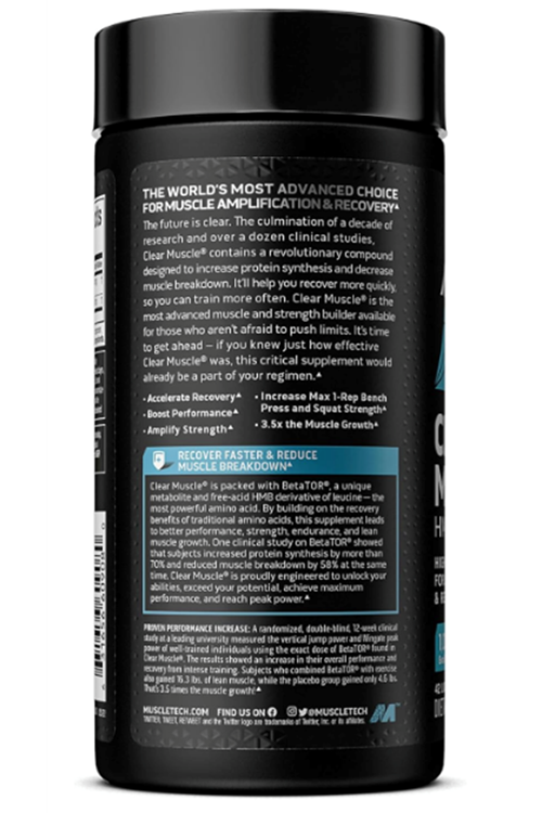 Muscletech, Clear Muscle, HMB Free Acid, 84 Liquid Softgels.Abd Menşei.4072