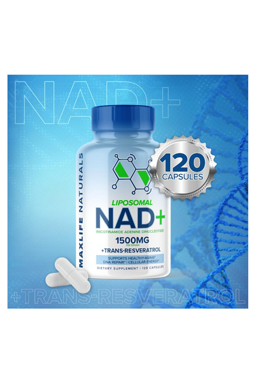 Maxlife Naturals Liposomal NAD+ Trans-Resveratrol 1500mg - 120 Capsules.Made ın Usa 47