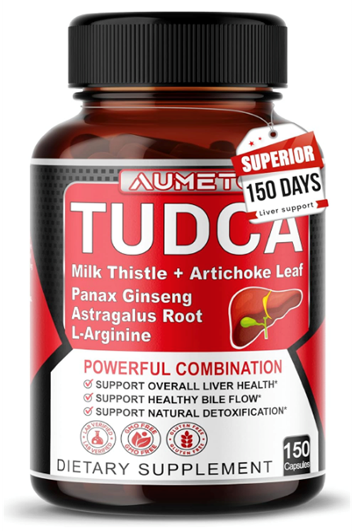 AUMETO  TUDCA  (Tauroursodeoxycholic Acid) with Milk Thistle, Artichoke, Panax Ginseng, Astragalus - Bile Flow Digestion  150  Capsul.Abd Menşei.42.