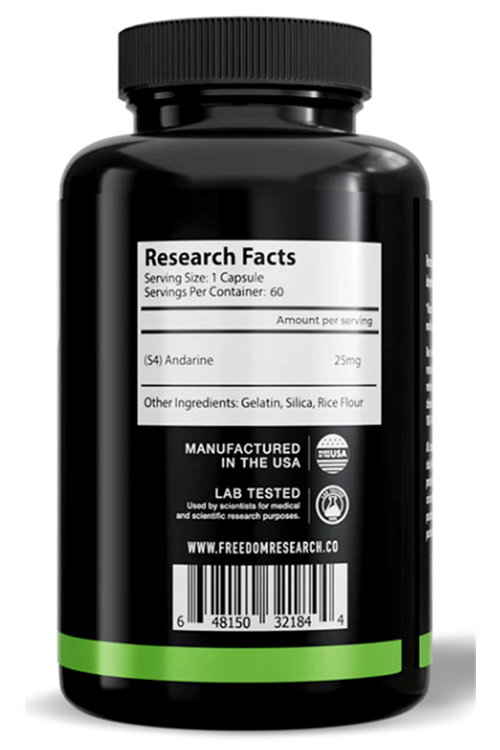 Freedom Research  S-4  Andarin 25mg. 60 Capsul .Made ın Usa.3740