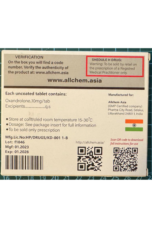 AIICHEM ASIA OXA-10  - Oxandralonne 100 Tablet 42
