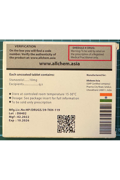 AIICHEM ASIA STANAZOL - 10  100 Tablet 22