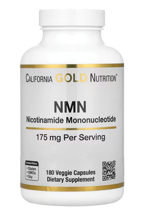 California Gold Nutrition NMN 175mg  180 Veggie Capsul.Abd Menşei.(Ösg Özel Sporcu Gıdaları)
