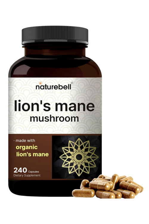 Naturebell  Lions Mane Mushroom Organic  9,000mg, 240 Capsules.Abd Menşei.