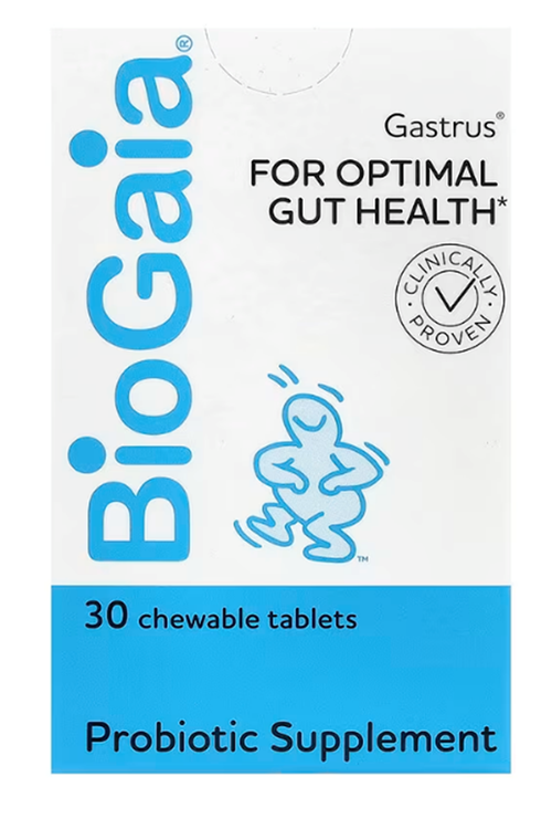 BioGaia, Gastrus® For Optimal Gut Health, Mint and Mandarin, 30 Chewable Tablets