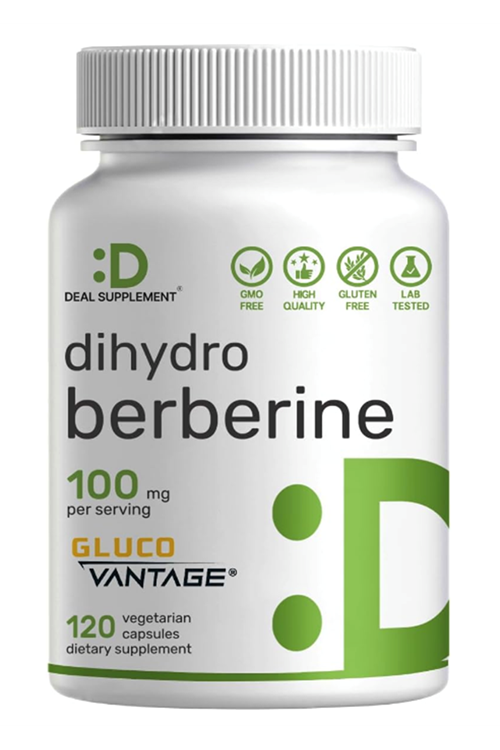DEAL SUPLAMENT Dihydroberberine ((SKT:09.2026))  100mg 120 Veg Capsul – 5X More Bioavailab Berberine HCL – GlucoVantage Formul.51.