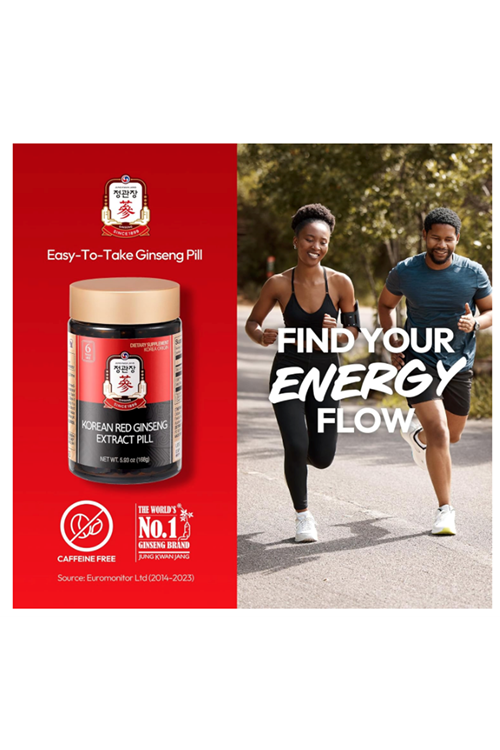 Korean Red Ginseng Extract Pill - Red Panax Ginseng  Vitamins C - E - Energy Boost - Gluten Free 800 Pills 800 Tablet.