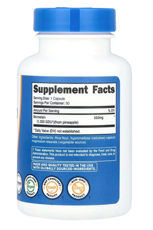 Nutricost, Bromelain, 550 mg , 60 Capsules