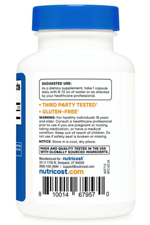 Nutricost Yohımbine HCI  5mg 120 Capsul.USA