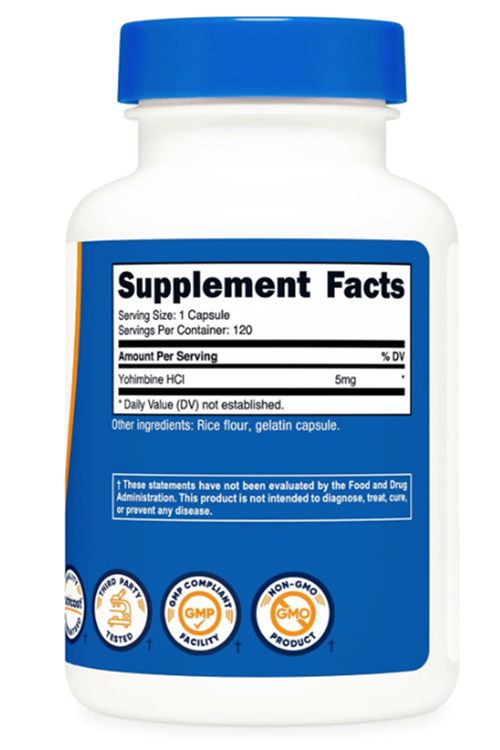 Nutricost Yohımbine HCI  5mg 120 Capsul.USA.36.
