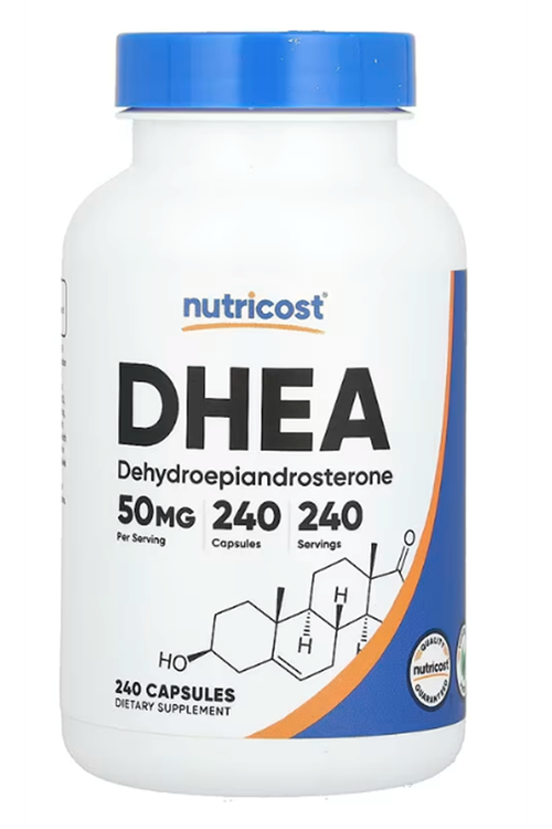 Nutricost DHEA 50mg, 240 Capsules - Gluten Free, Soy Free, Non-GMO.