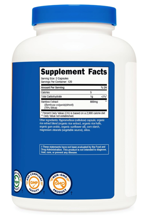 Nutricost Bamboo Extract, 800 mg, 240 Capsules - Vegan, Gluten Free and Non-GMO
