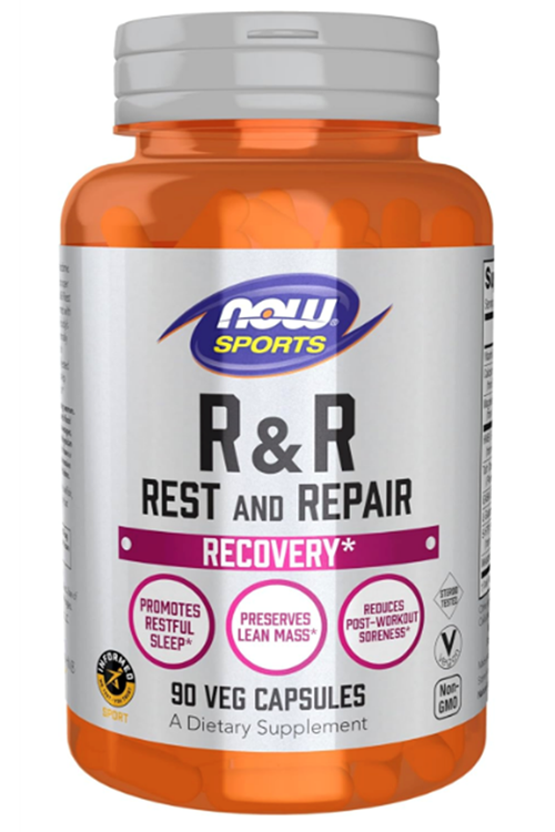NOW Foods, Rest  Repair, Recovery , 90 Veg Capsules -HMB -Tart Cherry - GA.BA -L-Glutamine- 5-HTP.47.