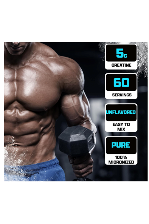 Nutrex Research Creatine Monohydrate Powder Unflavored  5G Micronized Creatine 300gr  60 Servings.Abd Menşei